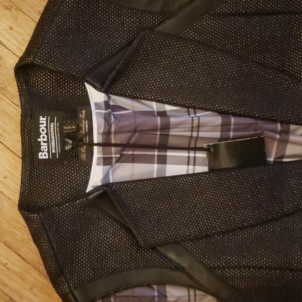BARBOUR International Black Woven Vest (Sz 4) NEW - Picture 5 of 5
